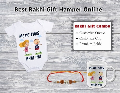 Best Rakhi Gifts Online, Premium Rakhi, Personalized Mugs, Onesie