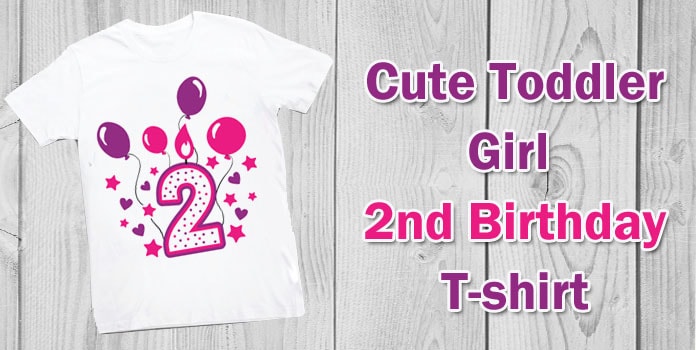 Toddler Girl 2nd Birthday Shirt - Two year Birthday t-shirt