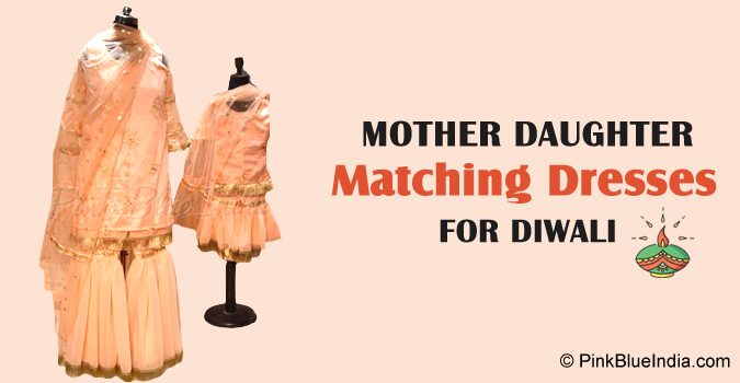 Mother Daughter Matching Diwali Dresses