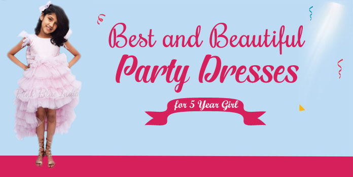5 Year Girl Party Dresses, 5th Birthday Gown, five year Kids Frocks