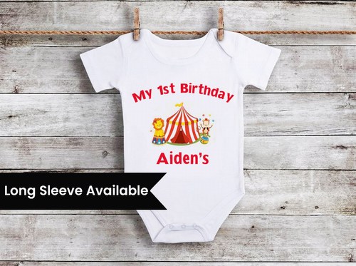 Circus Ringmaster Boys 1st Birthday Outfit, Carnival themed 1st birthday outfit boy Onesie