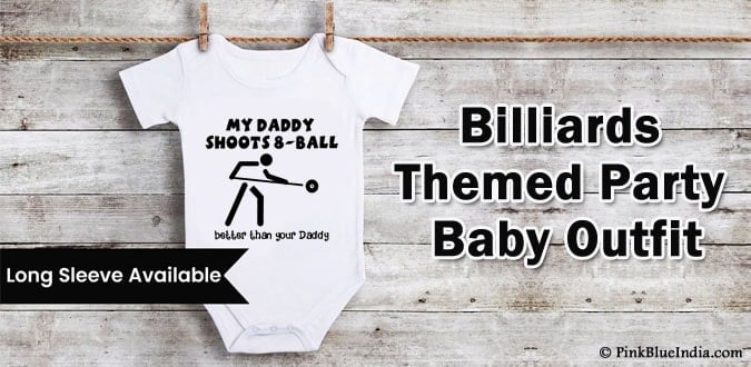 Billiards Themed Party Baby Outfit Onesie