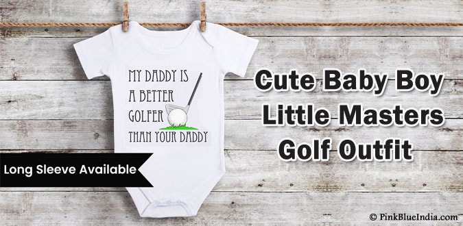 Baby Boy Little Masters Golf Outfit, Baby Golf Onesie