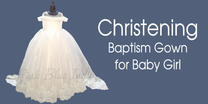 Christening Baptism Gown Dress for Baby Girl