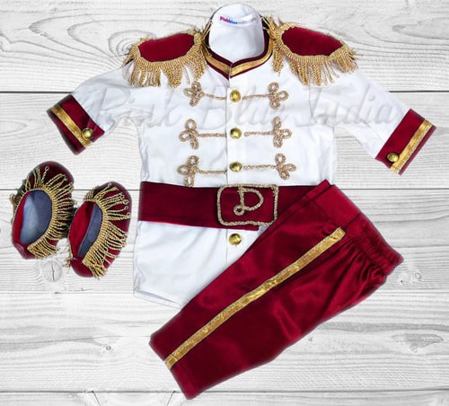 Red Boy Prince Charming Costume, King Outfit, Prince Clothes