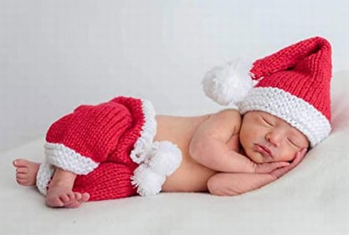 First Christmas Snowy Santa Baby Stocking Hat
