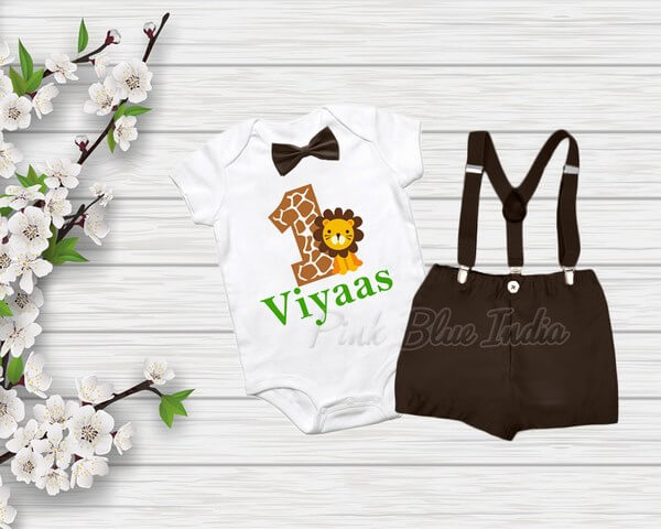 Animal Jungle Wild Theme Birthday Special Dress Outfit