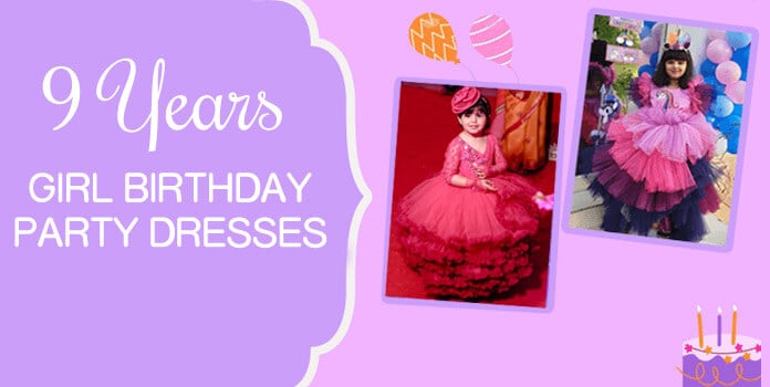9 Years Girl Party Dresses, Birthday Gowns India