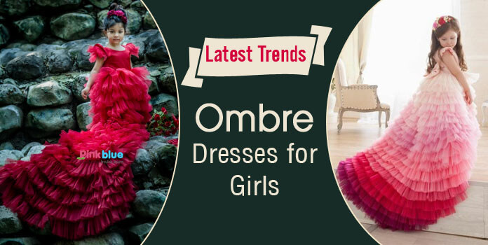 Girls Ombre Dress, Party wear Ombre Gowns Online