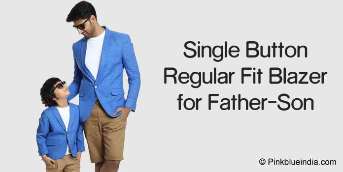 Single Button Blazer for Father-Son
