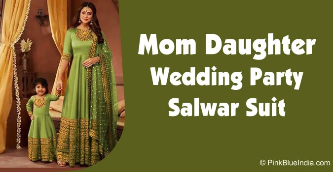 Cute Mother Daughter Indian Wedding Matching Dresses