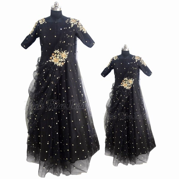 Black Mother Daughter Matching Gown