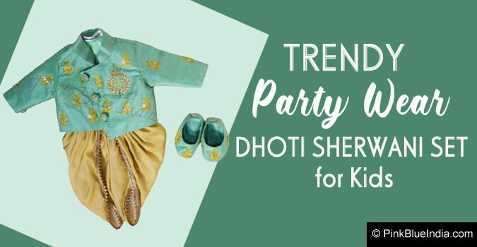 Kids Party wear Boys Dhoti Sherwani Set Online India