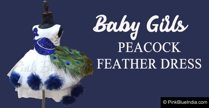Baby Girl Peacock Feather Dress