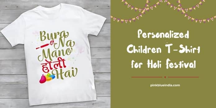 Personalized Children T-Shirt for Holi Festival
