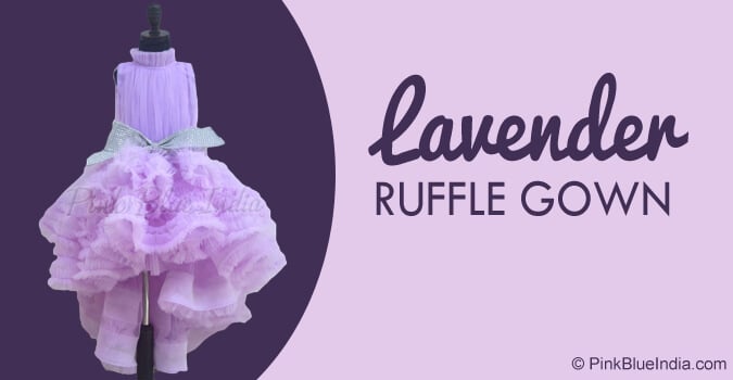 Lavender Ruffle Dress Gown online India