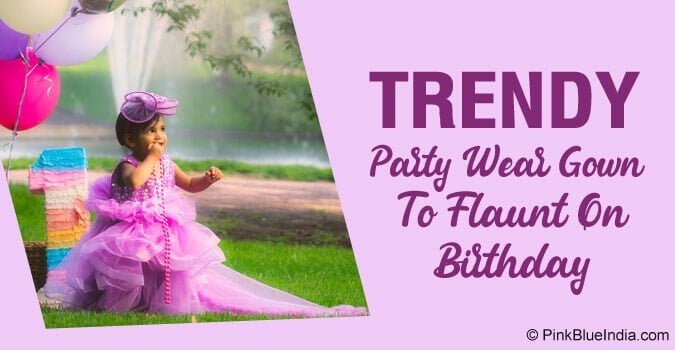 Party Wear Gown Girls Birthday Dresses