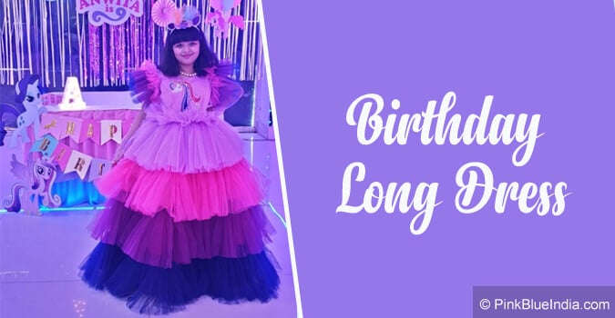Birthday Long Dress for Kids