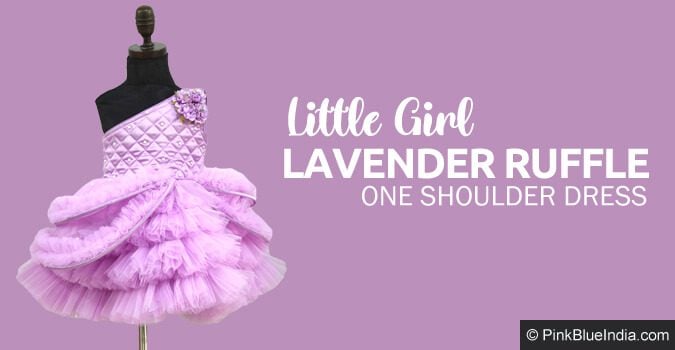 Little Girl Ruffle Tiered One Shoulder Dress