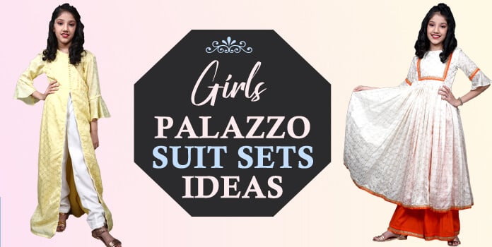 Party wear Kids Girls Palazzo Suit, Plazo Dress Set