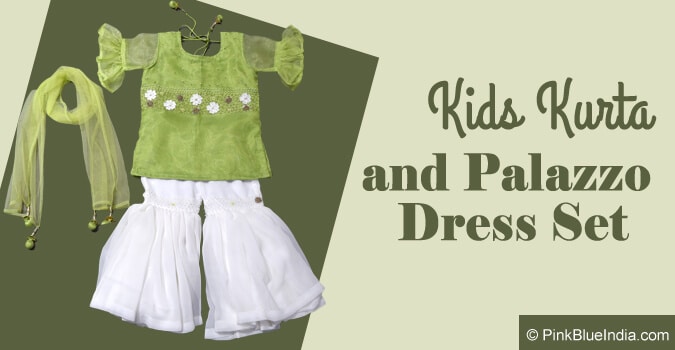 kids kurta and palazzo dress set