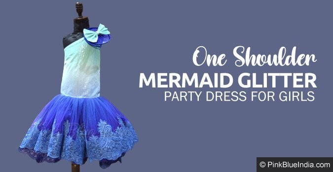 One Shoulder Mermaid Dress for Girls