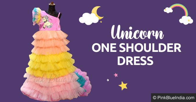 Unicorn Birthday party theme One Shoulder Dress