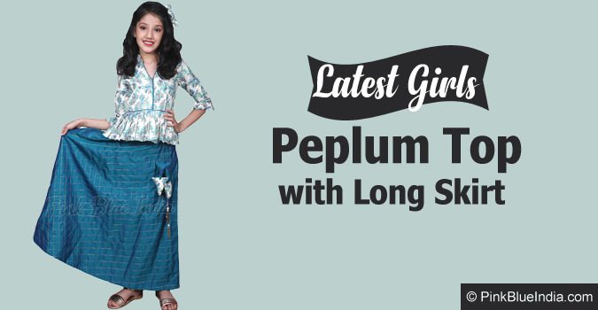 Girls Peplum Top with Long Skirt