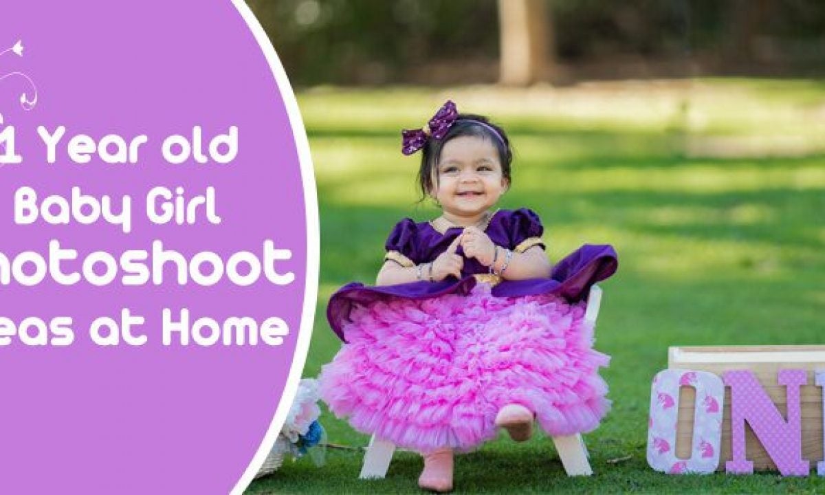 1 Year old Baby Girl Photoshoot ideas at Home