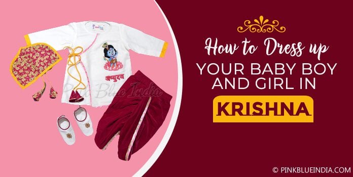 Krishna Dress for Baby Boys, Toddler Girls