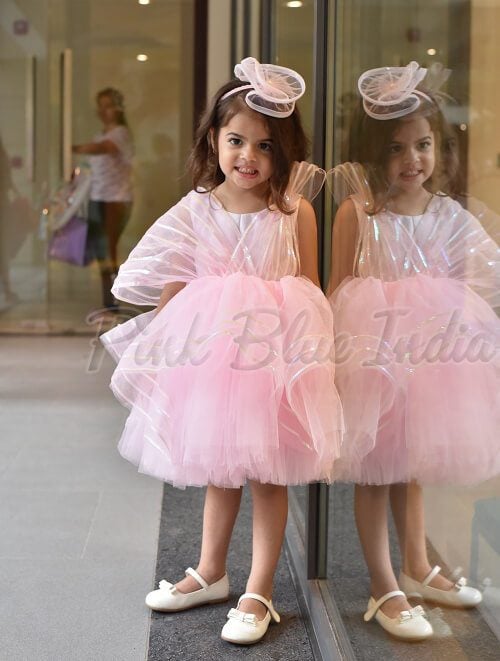Baby Girl Pink Party Structured Dress