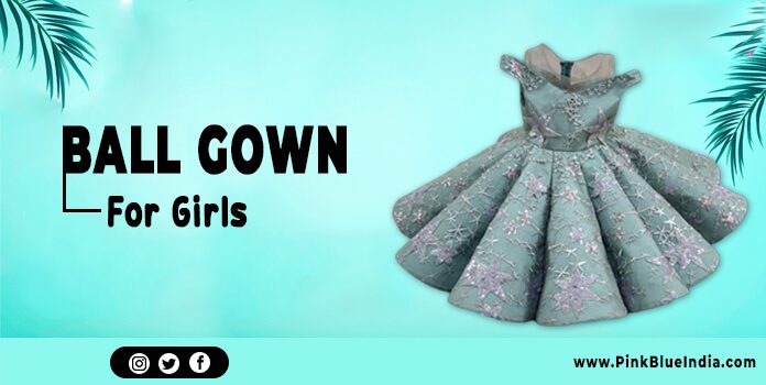 Green Panel Gown/Dress (Ball Gown) for Girls