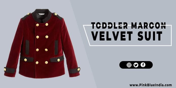 Boys Maroon Velvet Suit - Toddler Velvet Blazer/Jacket