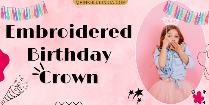 Embroidered Birthday Crown baby