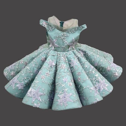 Beautiful Party Panel Gown Dresses for Girls Birthday