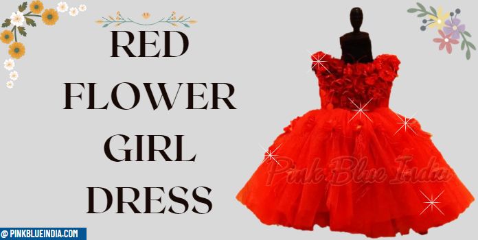 Little Red Flower Girl Dress