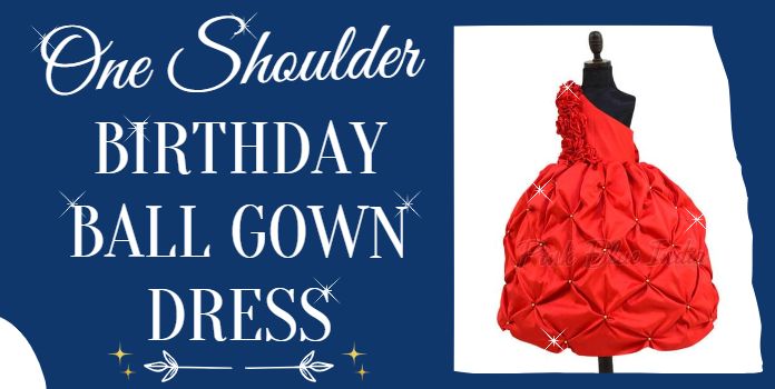 Baby Girl One Shoulder Birthday Ball Gown Dress