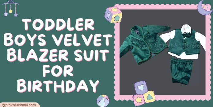 Toddler Boys Velvet Blazer Suit for Birthday