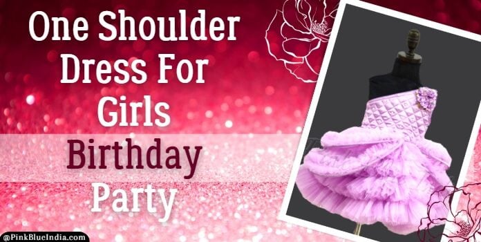 One Shoulder Dress For Girls Birthday Party