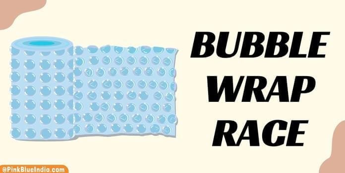 Bubble Wrap Race kids birthday party game