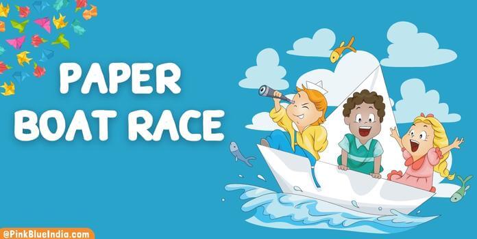 Paper Boat Race kids birthday party game