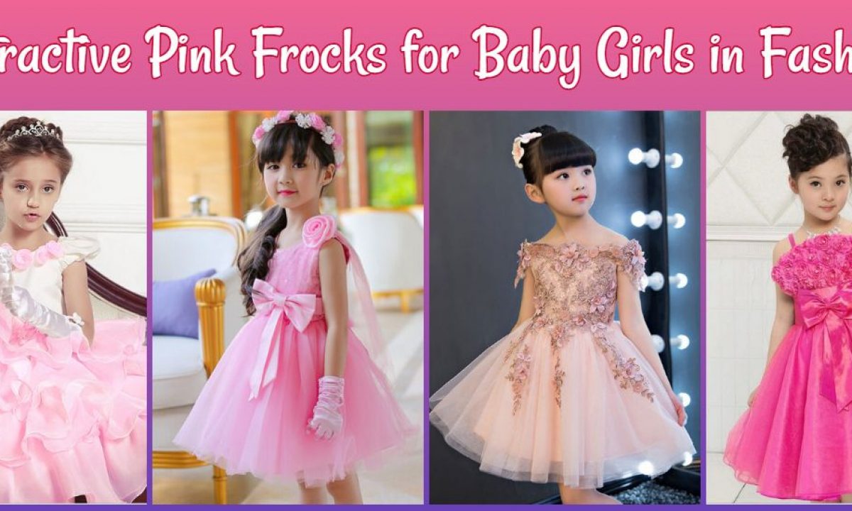 cute baby girl in pink frock
