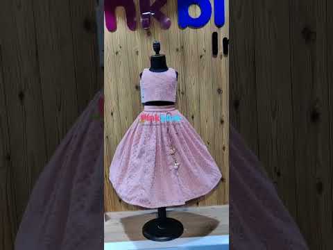 Stunning Girl's Chikankari Lehenga for Indian Wedding and Festivals By PinkBlueIndia.com