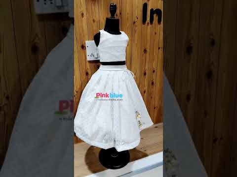 Trendy White Chikankari Lehenga for Indian Wedding and Festivals By PinkBlueIndia.com