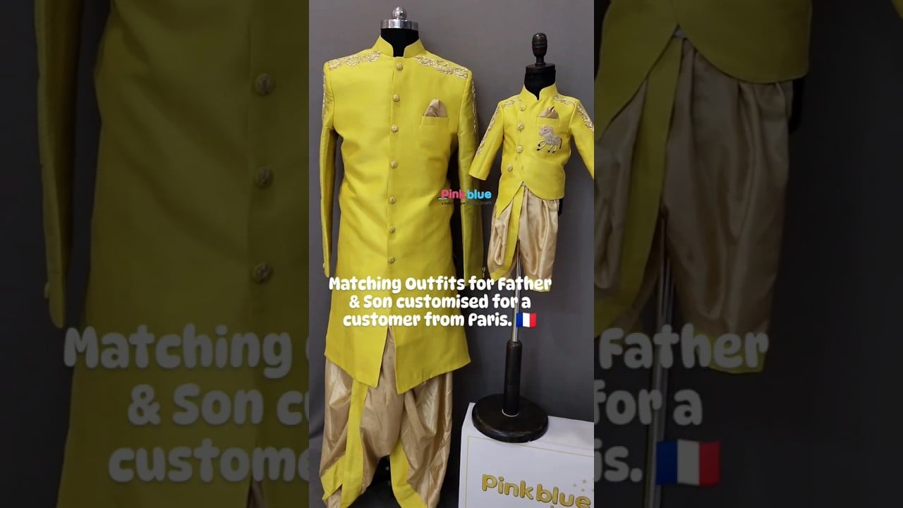 Matching Sherwani for Father Son. Worldwide Shipping
