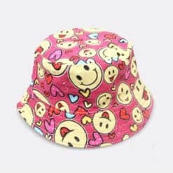 pink-sun-cap-for-kids-with-smiley-prints