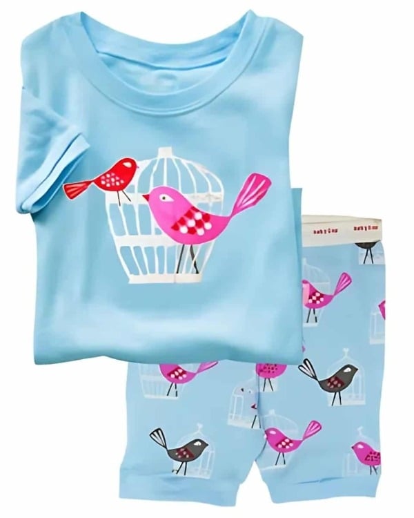 Sky blue baby t-shirt with shorts summer outfit