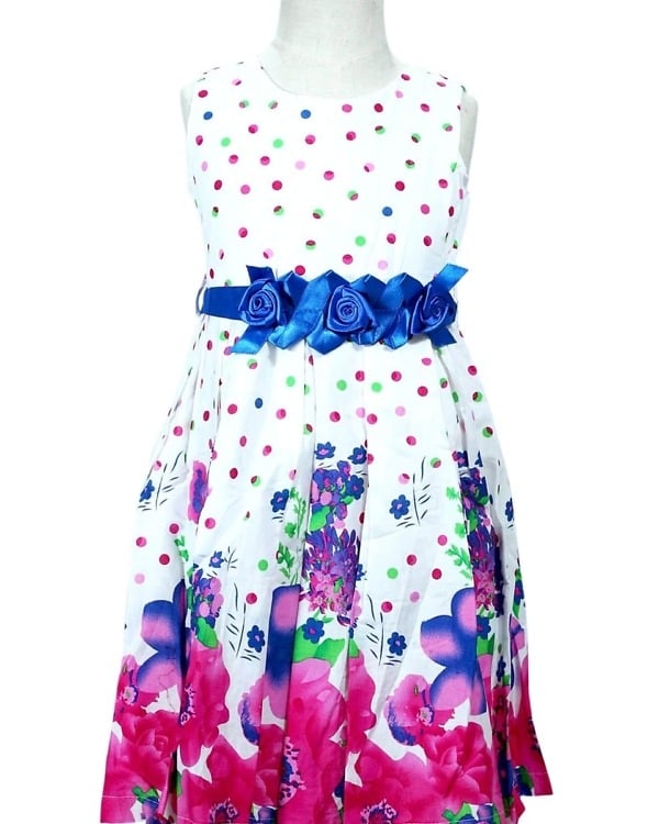 Baby girl floral dress colorful flower print stylish comfortable party wear