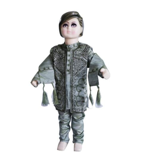 dark-olive-green-traditional-indian-dress-for-kids