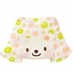 flower-print-baby-cotton-shorts-with-a-white-bear-face-at-the-back